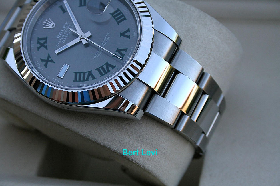 Thumbnail: ROLEX 126334 DATEJUST 41 WATCH WITH WIMBLEDON DIAL ON OYSTER