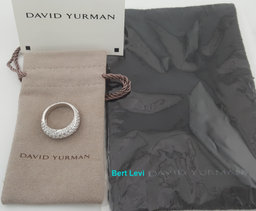 David Yurman Floating Diamond Ring 18k White Gold 8.2 mm 2.23 ct Retail $14,500