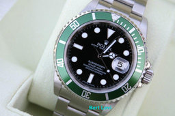 ROLEX SS GREEN SUBMARINER 16610LV 50TH ANNIVERSARY SUB LV M SERIAL NIB