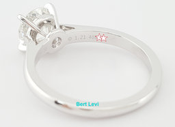 Cartier Solitaire 1895 Round Diamond Engagement Ring 1.21 ct Platinum Rtl $25.5K