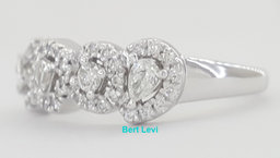 Princess Oval Emerald Round Pear Halo Diamond Ring 14K White Gold 0.5 ct $2,295