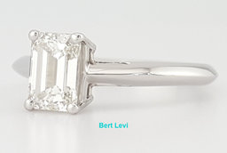 Tiffany & Co Emerald Diamond Solitaire Engagement Ring 1.01 ct Plat Rtl $13,800