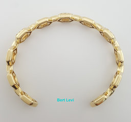 Gumuchian Honeybee Cuff Bangle 18K Yellow Gold Round Diamond 0.44 ct Retail $15K