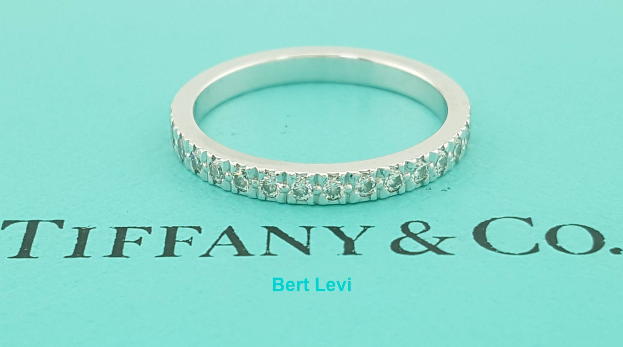 Tiffany & Co Novo Half Circle Diamond Wedding Band Ring 0.25 ct Platinum $3,400