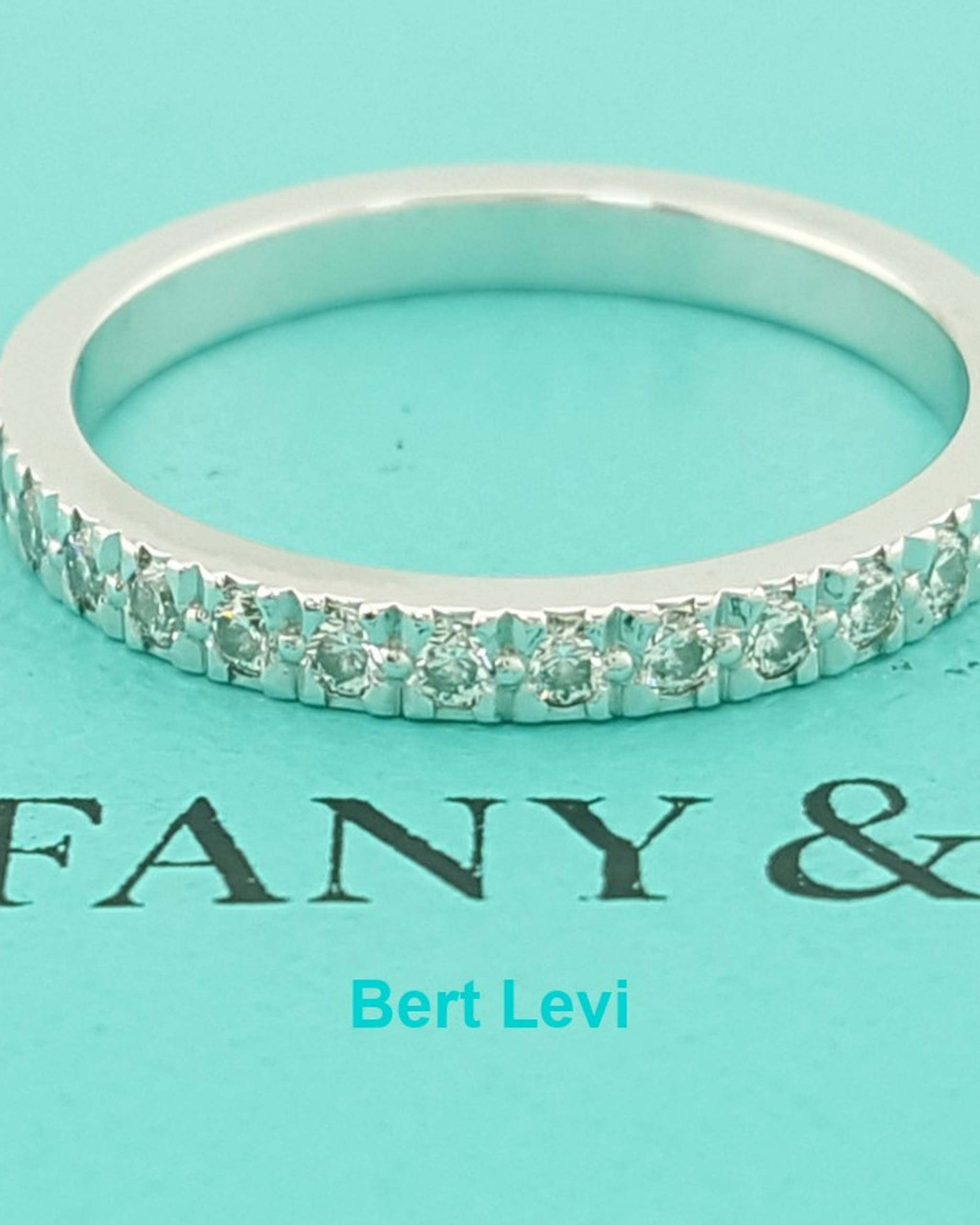 Tiffany & Co Novo Half Circle Diamond Wedding Band Ring 0.25 ct Platinum $3,400