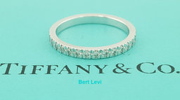 Tiffany & Co Novo Half Circle Diamond Wedding Band Ring 0.25 ct Platinum $3,400