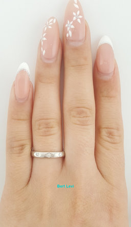 Benchmark Round Diamond Eternity Wedding Band Ring 0.2 ct 3mm 14k White Gold $2K