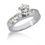 Thumbnail: Ladies 14KT White Gold Platinum Fancy Engagement Set ENS677-A