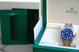 ROLEX 126613 SUBMARINER WATCH 18K/SS 41MM BLUE