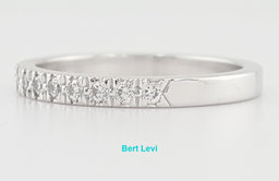 Tiffany & Co Novo Half Circle Diamond Wedding Band Ring 0.25 ct Platinum $3,400