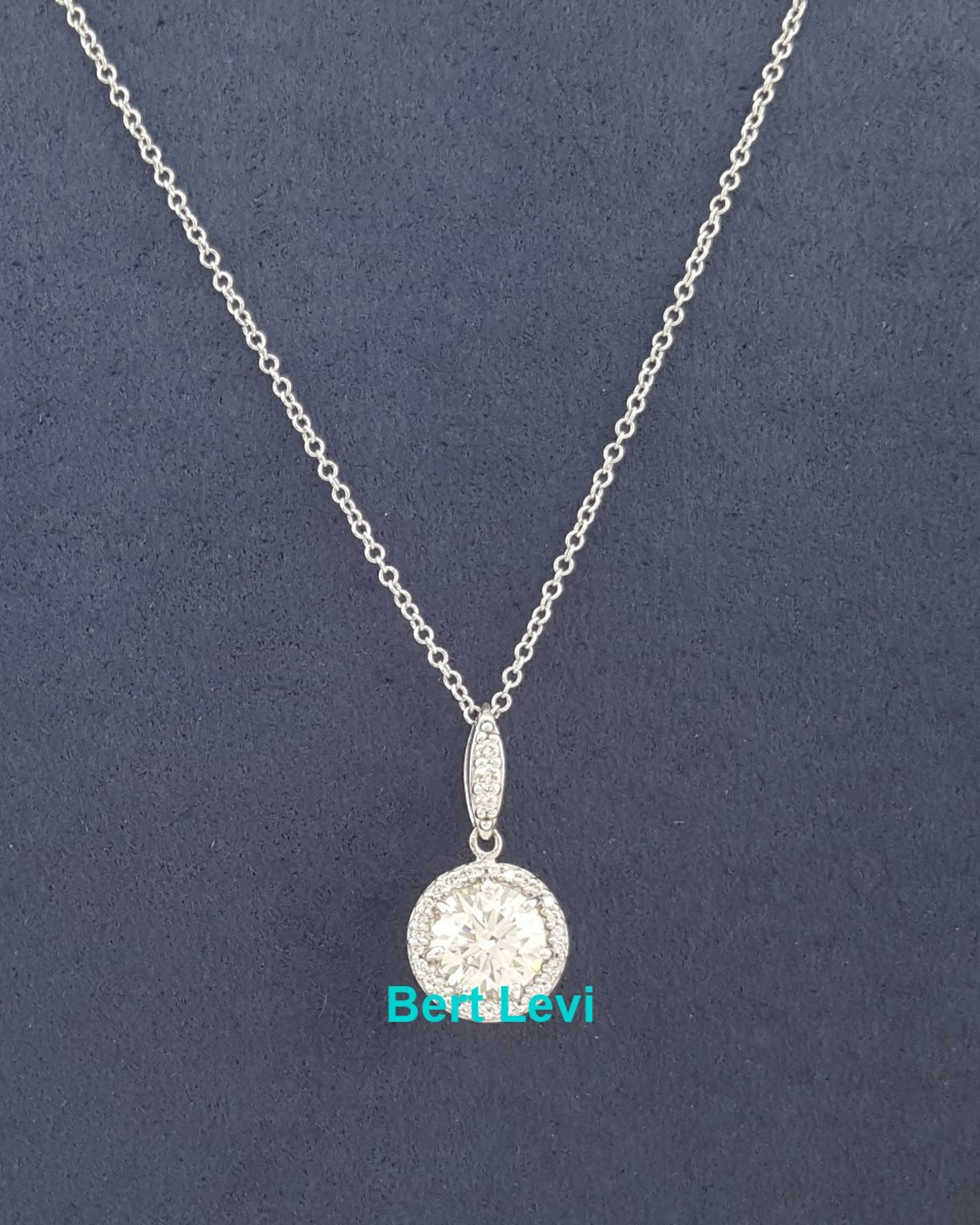 Tacori Round Diamond Halo Pendant Necklace 18K White Gold 1.14 ct Retail $6.5K