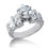 Thumbnail: Ladies 14KT White Gold Platinum Fancy Engagement Ring ENR1741