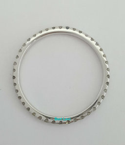 14k White Gold 0.63 ct Diamond Full Circle Eternity Wedding Band Ring Size 8