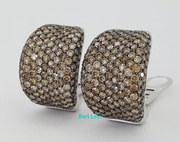 Roberto Coin Fantasia Pave Diamond Earrings 10.82 ct 27.4 Grams 18K WG X-Large