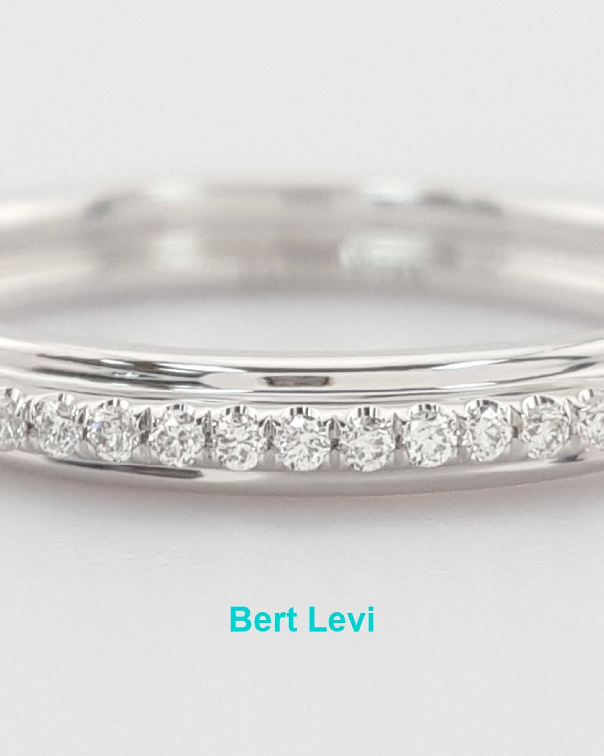Danhov Diamond Classico Wedding Band CB118-Q 18k White Gold 0.21 ct Rt $3,610
