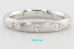 Benchmark Round Diamond Eternity Wedding Band Ring 0.2 ct 3mm 14k White Gold $2K