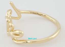 Tiffany & Co Paloma Picasso Graffiti Love Ring 18K Yellow Gold