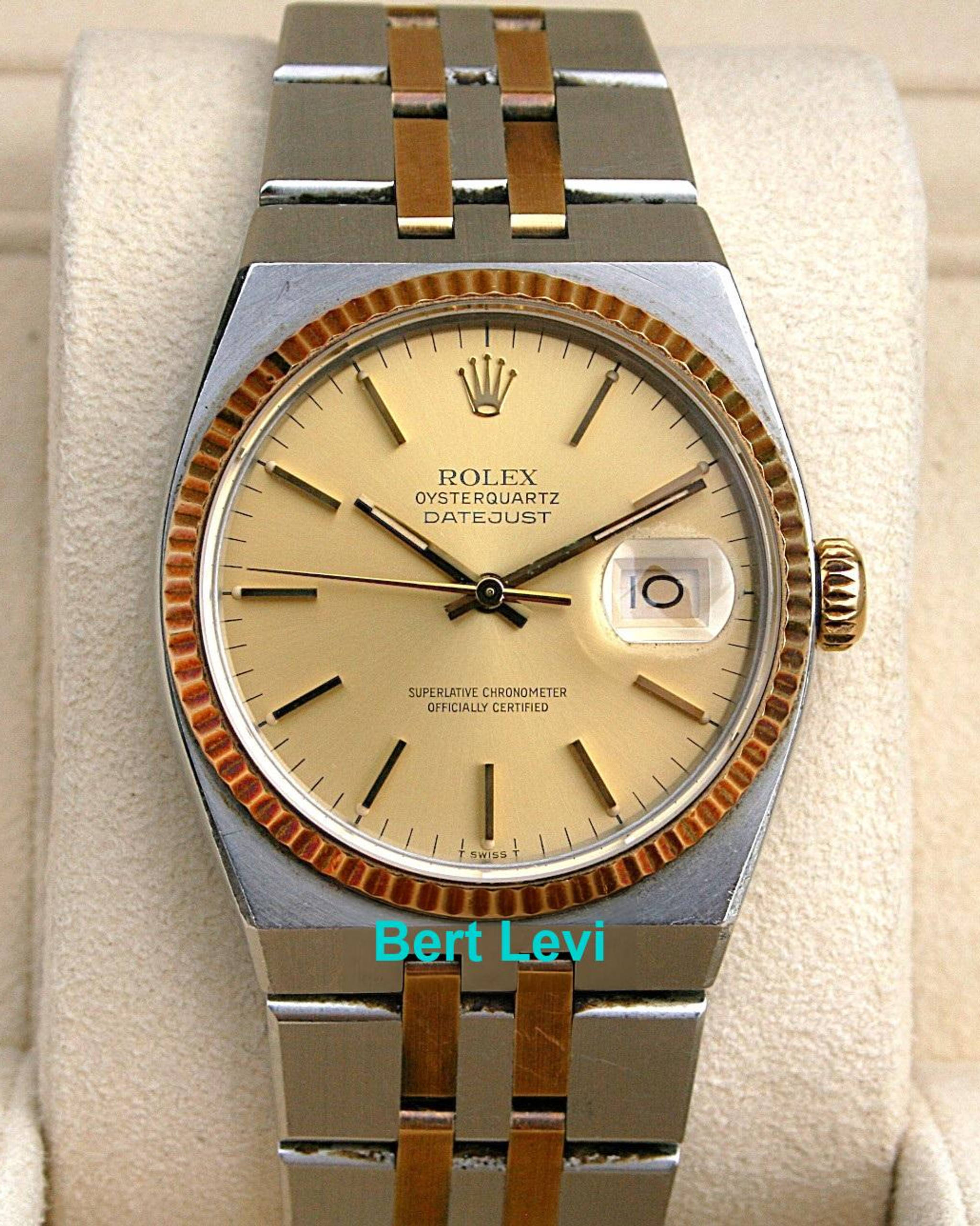 ROLEX 17013 DATEJUST OYSTERQUARTZ WATCH 18K/SS