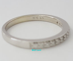 0.2 ct 14K White Gold Round Cut Diamond Wedding Anniversary Fashion Band