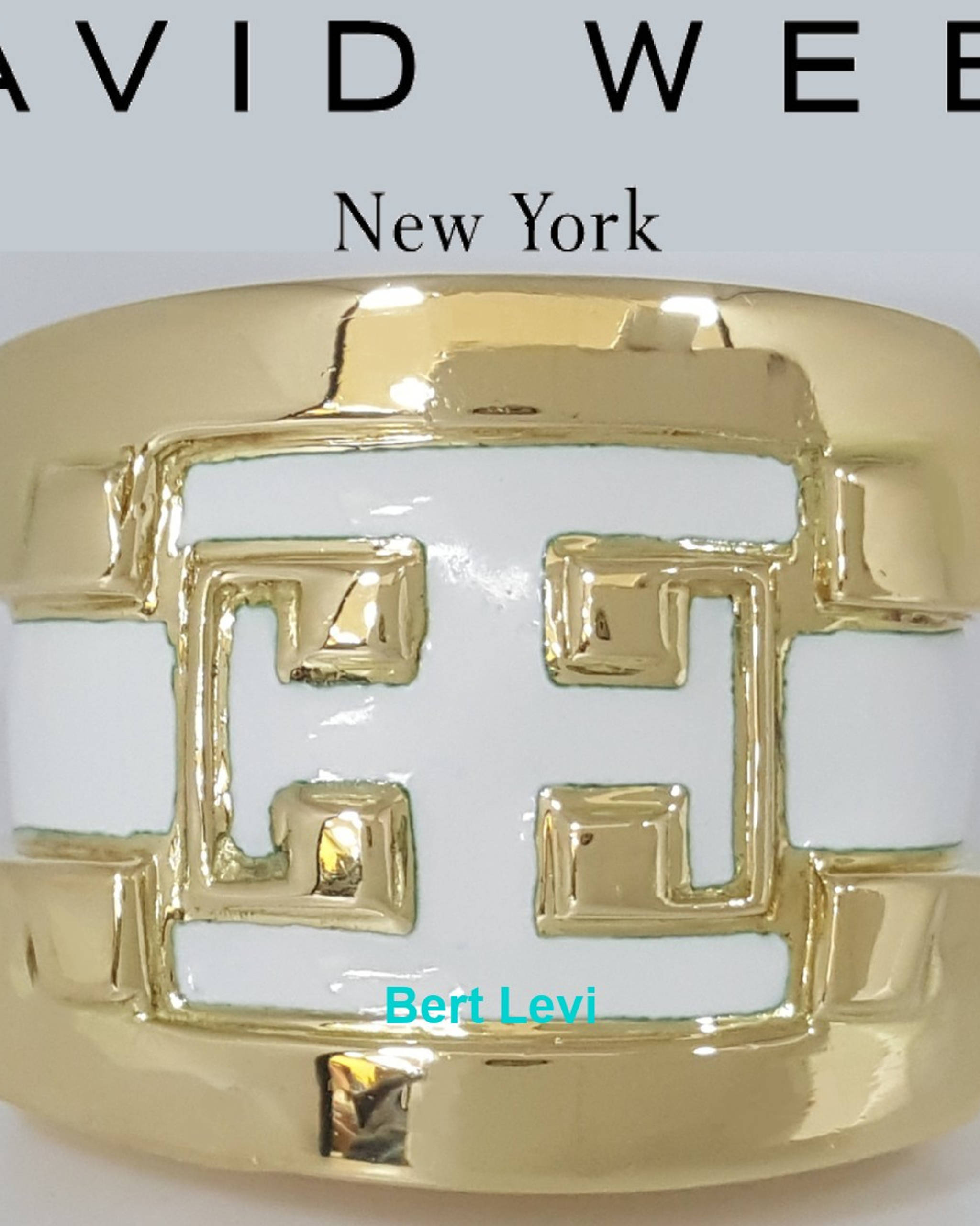 Vintage David Webb Enamel 18K Yellow Gold Statement Ring 31.6 Grams