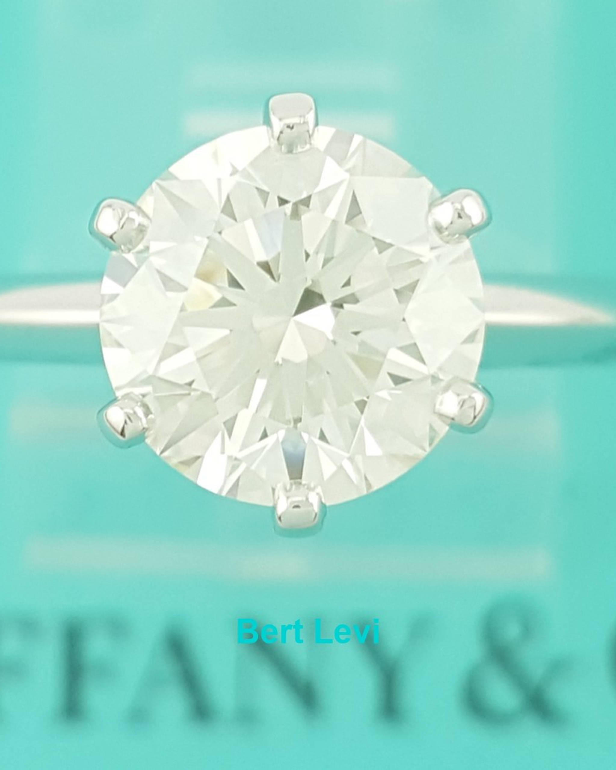 Tiffany & Co Round Diamond Solitaire Engagement Ring 2.16 ct Platinum Rtl $57K