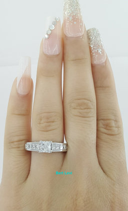 TACORI Neotare Princess Diamond Engagement Ring 18K Gold AGS 1.90 ct Rtl $13,090