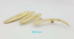 Tiffany & Co Paloma Picasso 18K Zig-Zag Squiggle Pin Brooch Large 22.7Grams 2.6"