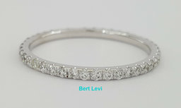 14k White Gold 0.63 ct Diamond Full Circle Eternity Wedding Band Ring Size 8