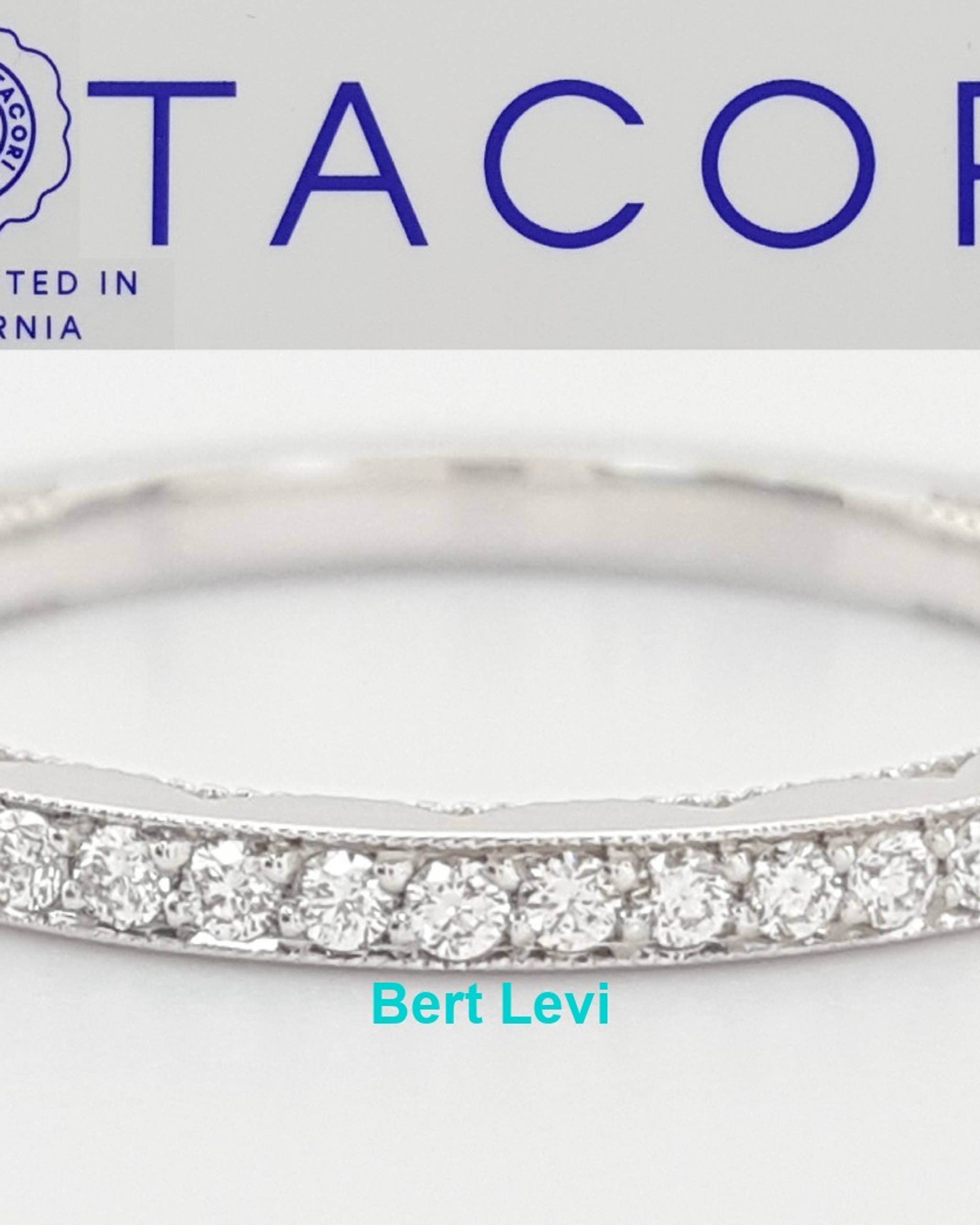 Tacori Sculpted Crescent 41-1.5 Platinum 0.17 ct Round Diamond Band
