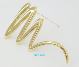 Tiffany & Co Paloma Picasso 18K Zig-Zag Squiggle Pin Brooch Large 22.7Grams 2.6"