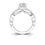 Thumbnail: Ladies 14KT White Gold Platinum Fancy Engagement Ring ENR8084