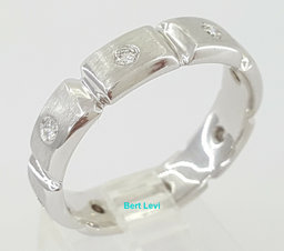 0.25 ct Men's 14k White Gold Round Cut Diamond Wedding Band 7.8g 6mm Size 10.5