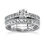 Thumbnail: Ladies 14KT White Gold Platinum Round Diamond Tailored Engagement Set ENS3585-A