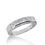 Thumbnail: Ladies 14KT White Gold Platinum Princess Cut Diamond Wedding Band WB1072