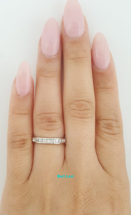 Diamond Channel Set Wedding Band Ring 0.15ct 3 mm 14k Gold