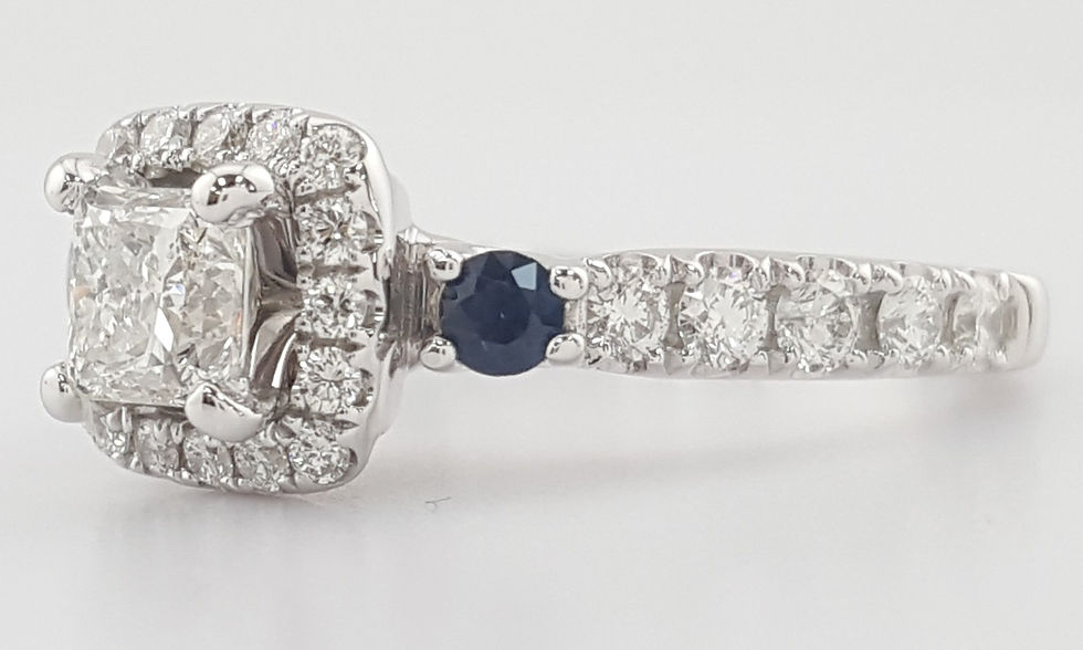 Thumbnail: Vera Wang Love Diamond Halo Engagement Ring 1.08 ct 14K White Gold