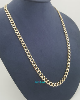 14k Yellow Gold Cuban Link Chain Necklace 20" 26 Grams 6 mm Italy