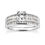 Thumbnail: Ladies 14KT White Gold Platinum Round Diamond Tailored Engagement Set ENS3123-A