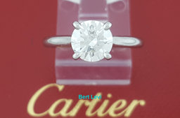 Cartier Solitaire 1895 Round Diamond Engagement Ring 1.32 ct Platinum Rtl $26K
