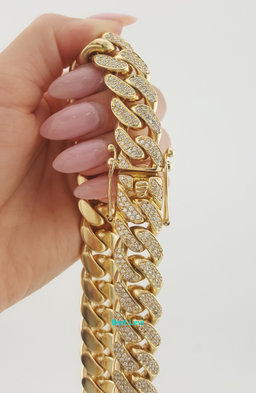 Cuban Diamond Chain Necklace 20 ct 340.6 Grams 22" 10K Yellow Gold 16mm Rtl $80K