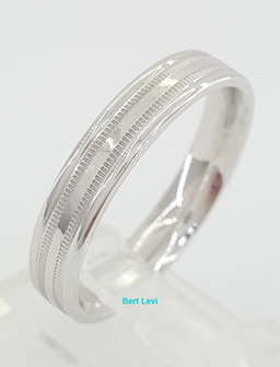 Benchmark RECF7401 14K White Gold Comfort Fit Wedding Band 4.5mm Size 10
