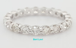 Round Diamond Full Circle Eternity Wedding Band Ring 1.7 ct 2.7mm 14k White Gold