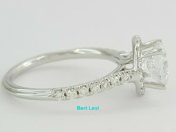 Uneek USM08RD-7RD Halo 14K White Gold Semi-Mount 0.37 ct  Engagement Ring