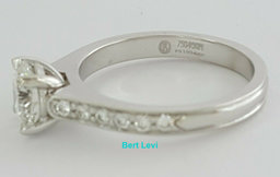 GRAFF Round Cut Diamond 1.22 ct 18k & Platinum Engagement Ring GIA G/VVS2 3EX