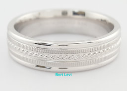 Benchmark RECF56440 14K White Gold Comfort Fit Wedding Band 6mm Size 10