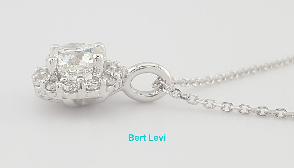 Thumbnail: Round Brilliant Diamond Halo Pendant Necklace 14K White Gold 1.14 ct Retail $7K