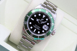 ROLEX SUBMARINER 16610LV 50TH ANNIVERSARY GREEN SUB NOS