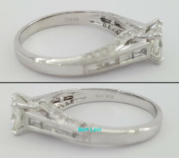 Princess Diamond Engagement Ring 1.67 ct 14K White Gold H/SI2 Retail $9,395