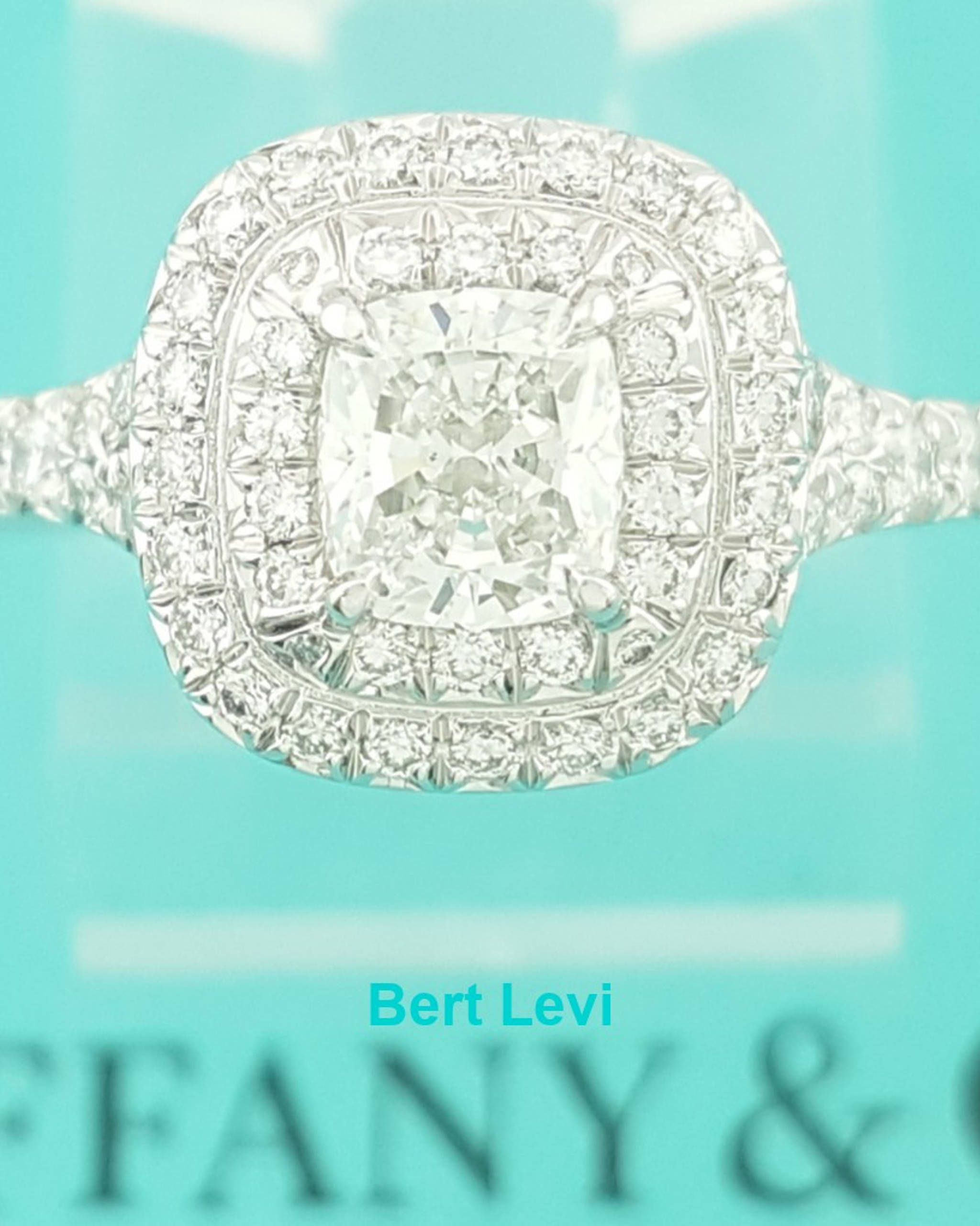 Tiffany & Co Soleste Cushion Double Halo Diamond Engagement Ring 0.9 ct $10.4k