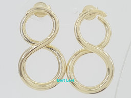 Tiffany & Co Infinity Large 18K Yellow Gold Stud Earrings 14.3 Grams 1.2" 1990’s